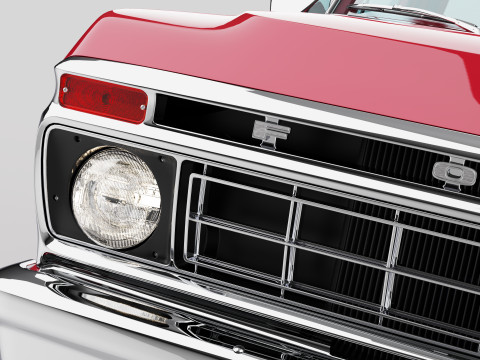 Pickup F250 Single Cab Mk2 1973 1976 1978 3D 模型