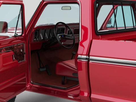 Pickup F250 Single Cab Mk2 1973 1976 1978 3D Model