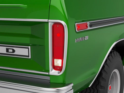 Pickup F250 Crew Cab Mk2 1973 1976 1978 3D Model