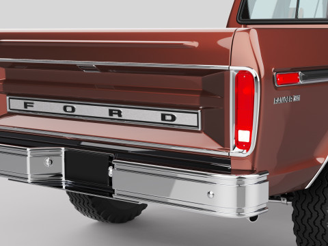 Pickup F250 Super Cab Mk2 1973 1976 1978 3D 모델