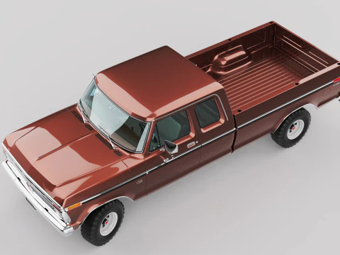 Pickup F250 Super Cab Mk2 1973 1976 1978 Model 3D