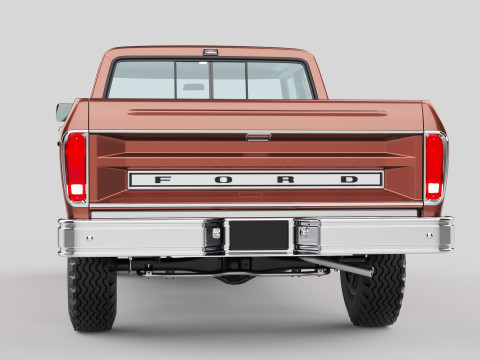 Pickup F250 Super Cab Mk2 1973 1976 1978 3D 모델