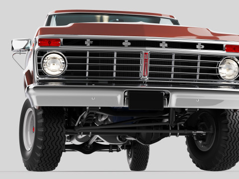 Pickup F250 Super Cab Mk2 1973 1976 1978 3D 모델