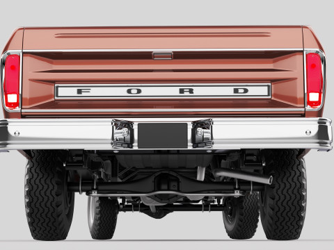 Pickup F250 Super Cab Mk2 1973 1976 1978 3D 모델