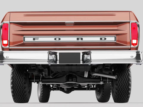 Pickup F250 Super Cab Mk2 1973 1976 1978 Model 3D