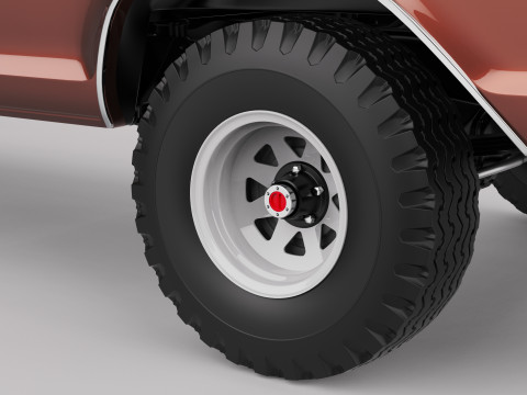 Pickup F250 Super Cab Mk2 1973 1976 1978 3D 모델
