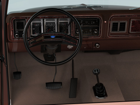 Pickup F250 Super Cab Mk2 1973 1976 1978 3D 모델