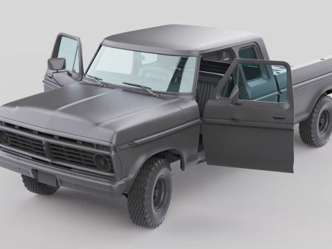 Pickup F250 Super Cab Mk2 1973 1976 1978 Model 3D