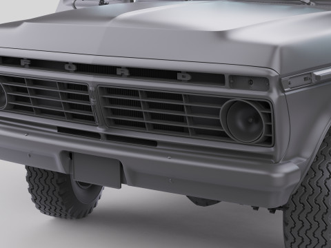 Pickup F250 Super Cab Mk2 1973 1976 1978 3D 모델