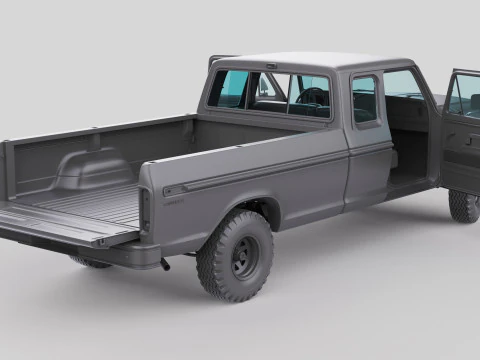 Pickup F250 Super Cab Mk2 1973 1976 1978 Model 3D
