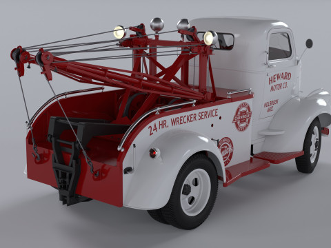 Chevrolet AK-series COE tow truck 1941 3D Model