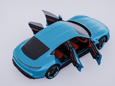 2020 Porsche Taycan Turbo S 3D Модель