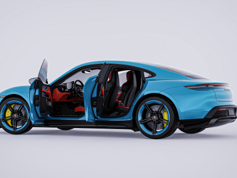 2020 Porsche Taycan Turbo S 3D Модель