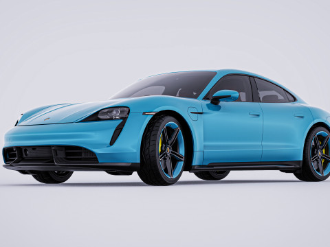 2020 Porsche Taycan Turbo S 3D Модель