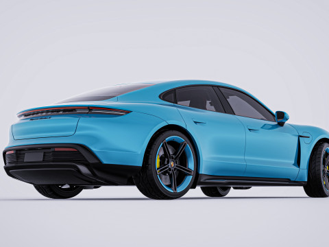 2020 Porsche Taycan Turbo S 3D Модель