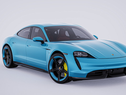 2020 Porsche Taycan Turbo S 3D Модель