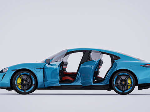 2020 Porsche Taycan Turbo S 3D Модель