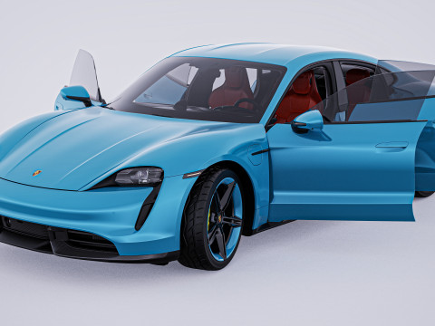 2020 Porsche Taycan Turbo S 3D Модель