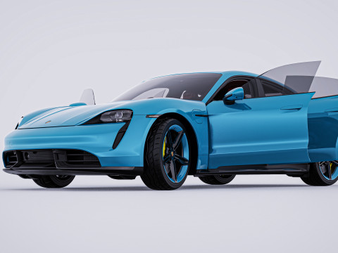 2020 Porsche Taycan Turbo S 3D Модель