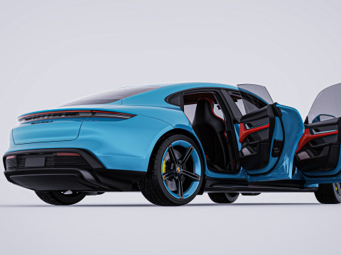 2020 Porsche Taycan Turbo S 3D Модель