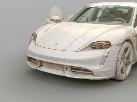 2020 Porsche Taycan Turbo S 3D Модель