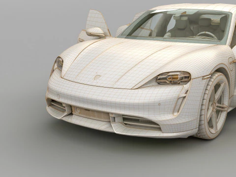 2020 Porsche Taycan Turbo S 3D Model