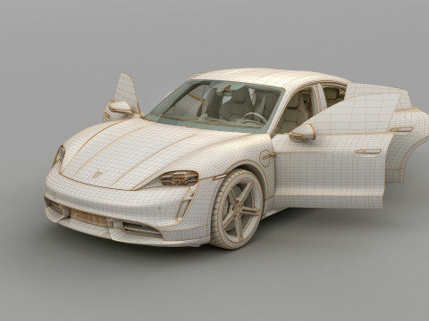 2020 Porsche Taycan Turbo S 3D Модель