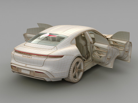 2020 Porsche Taycan Turbo S 3D Модель