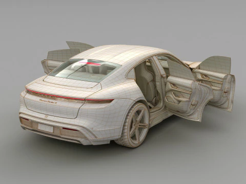 2020 Porsche Taycan Turbo S 3D Model