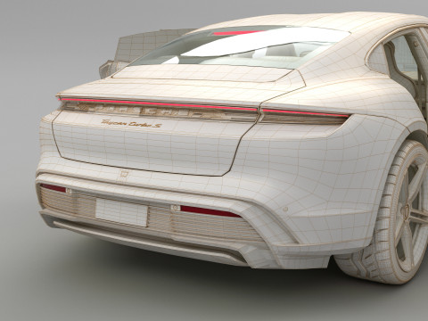 2020 Porsche Taycan Turbo S 3D Модель
