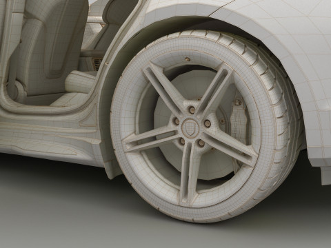 2020 Porsche Taycan Turbo S 3D Модель