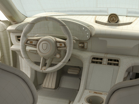 2020 Porsche Taycan Turbo S 3D Модель