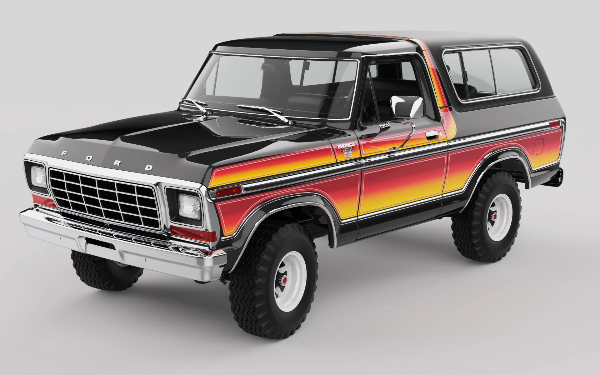Bronco Mk2 1978 3D Model .c4d .max .obj .3ds .fbx .stl .blend 