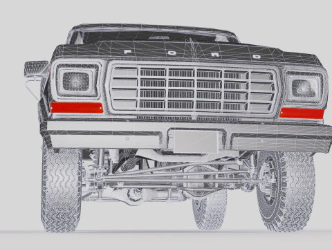 Bronco Mk2 1978 3D Model