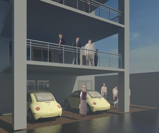 3-level buildings created by architect aaron 3Dモデル .c4d .max .obj .3ds .fbx .stl .blend 