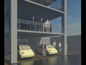 3-level buildings created by architect aaron 3D Model