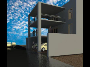 3-level buildings created by architect aaron 3D Model