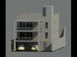 3-level buildings created by architect aaron 3Dモデル