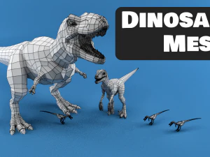 malha de dinossauro Modelo 3D