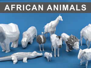 動物アフリカ編 3Dモデル
