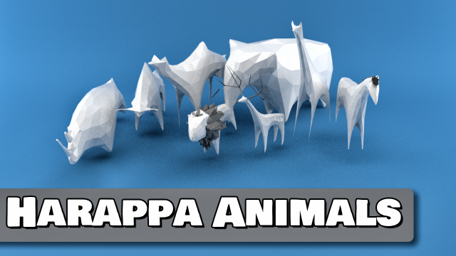 harappa animals 3D 모델 .c4d .max .obj .3ds .fbx .stl .blend 