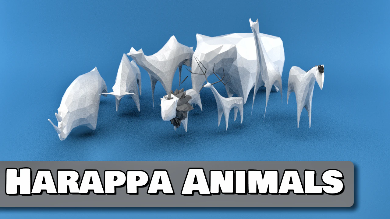 harappa animals 3D Model .c4d .max .obj .3ds .fbx .stl .blend 