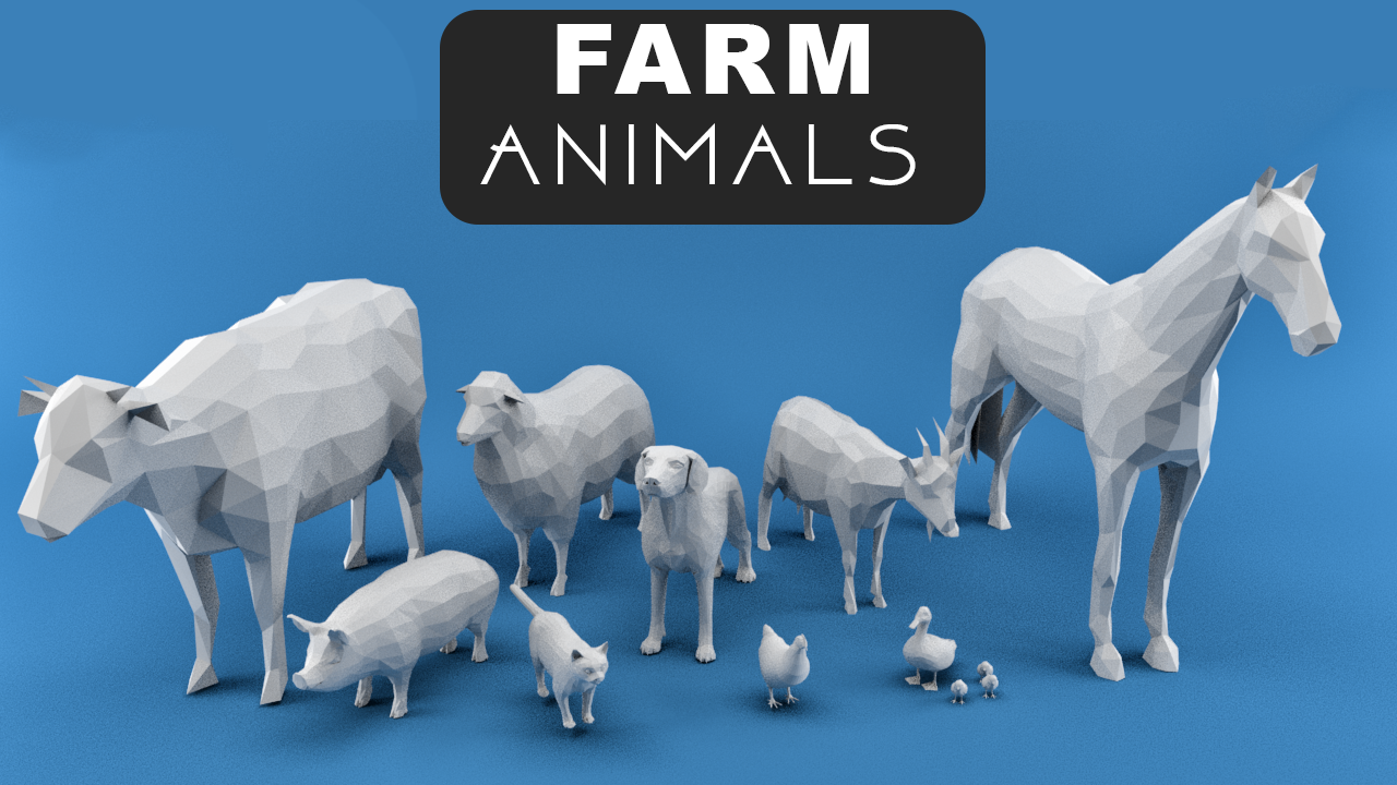 Glb 3d модели. Животные ферма 3д модель. 3d модель ферма животных. Low Poly Farm animal. Farm 3d model.