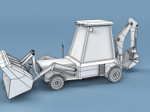 cartoon excavator 3Dモデル