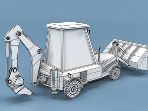 cartoon excavator 3Dモデル