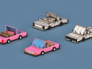 cartoon city cars v1 3Dモデル