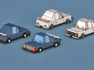 cartoon city cars v1 3Dモデル