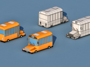 cartoon city cars v1 3Dモデル