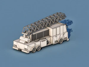 cartoon fire truck 3D Model