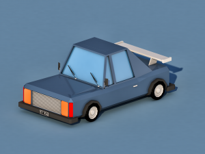 cartoon racing car 3D Модель